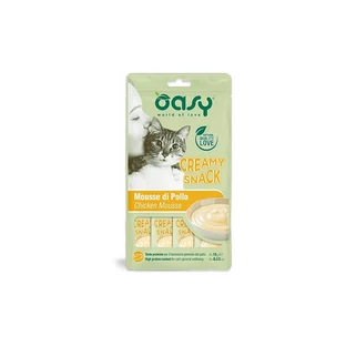 Oasy Creamy snack – mousse de pui pentru pisici, 4 batoane a câte 15 gr