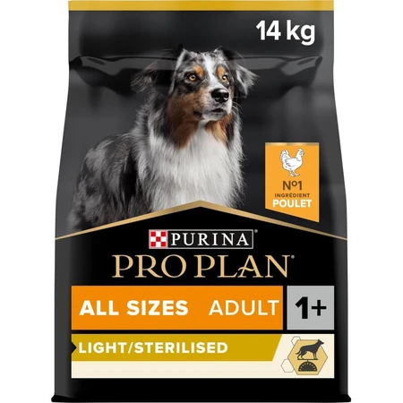 Purina Pro Plan Light Kip - Compleet voer voor volwassen honden van alle groottes (gesteriliseerd/gecastreerd) Light 14 kg