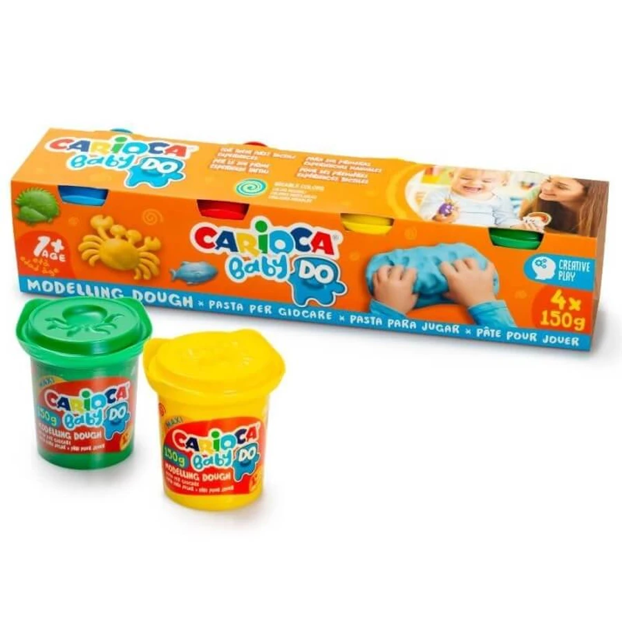 Carioca Baby do - Modeling Clay for Children 12 Months and Up, 4 x 150 g