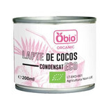 Crema de coco condensada ecológica sin gluten, 200 ml, Obio