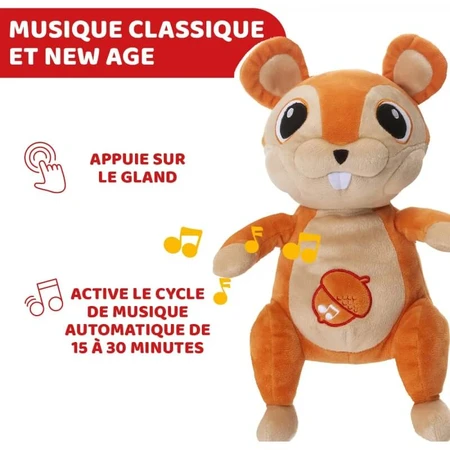 Chicco Écureuil Lumière et Musique - Peluche