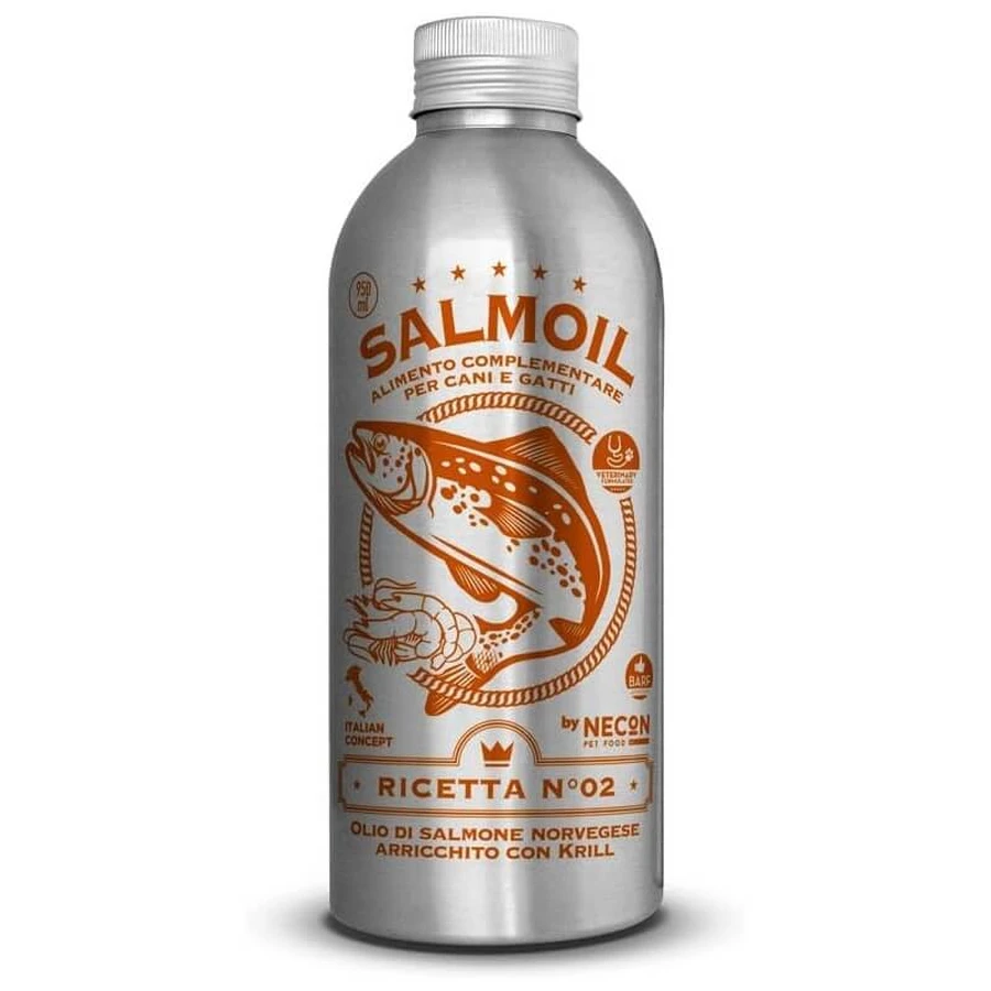Necon Pet Food Necon Zalm Recept nr. 2 - Aanvullend voer voor honden en katten, 950 ml