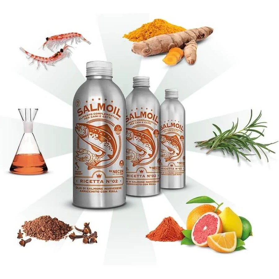 Necon Pet Food Necon Zalm Recept nr. 2 - Aanvullend voer voor honden en katten, 950 ml