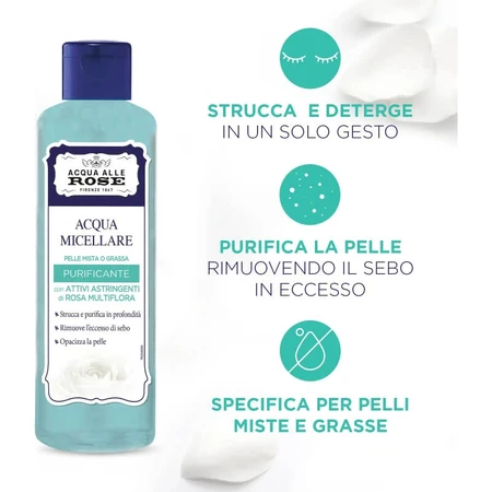 Apă de trandafiri – Apă micelară purificatoare pentru ten mixt sau gras 200 ml