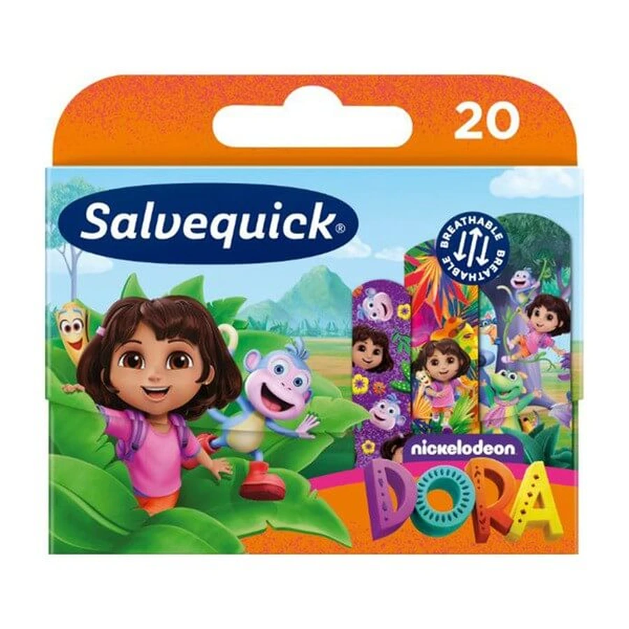 Salvequick Dora, children's band-aids, 20 count