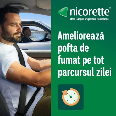 Nicorette Clear 15 mg, 2 x 7 pleisters, McNeil