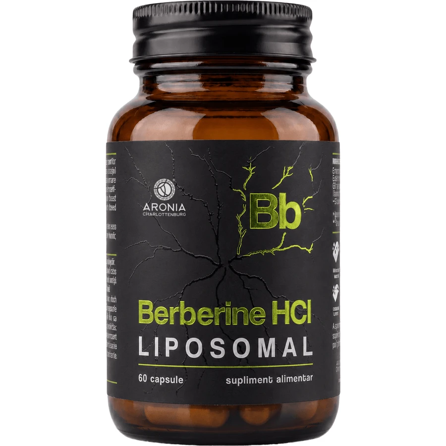 Berberina HCl liposomiale — 60 capsule contenenti berberina in forma liposomiale, per favorire il metabolismo, il mantenimento di livelli normali di glicemia e l'equilibrio alimentare