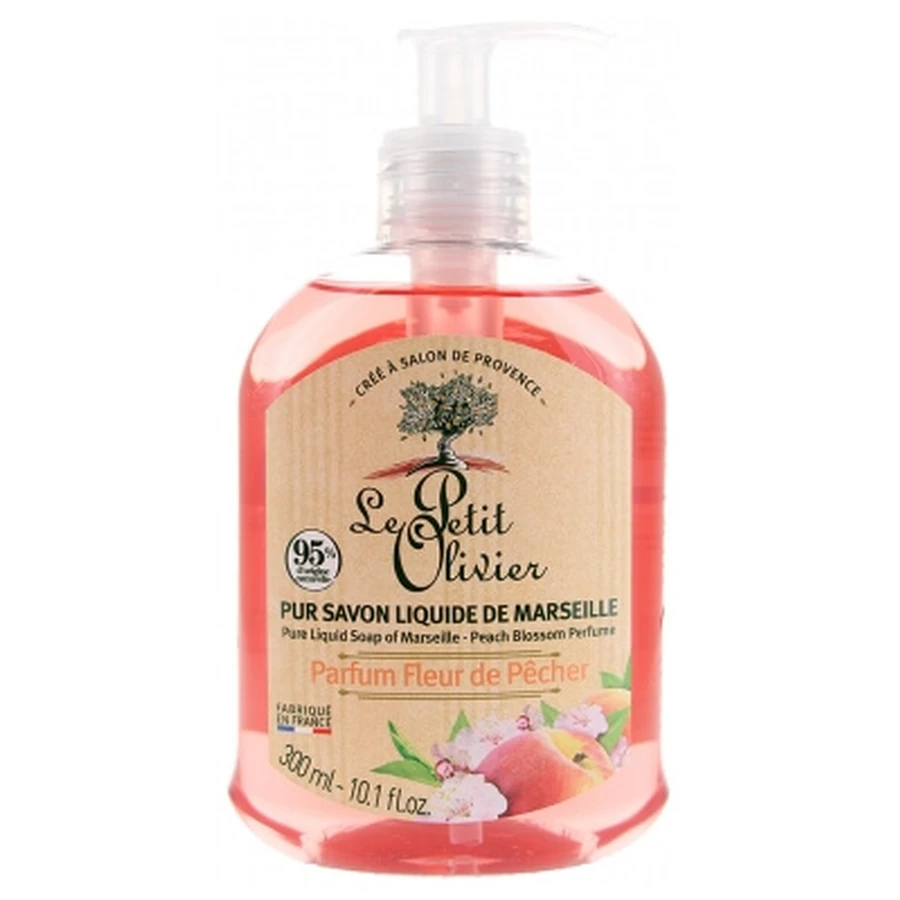 Le Petit Olivier – Săpun lichid pur de Marsilia cu aromă de floare de piersic, 300 ml