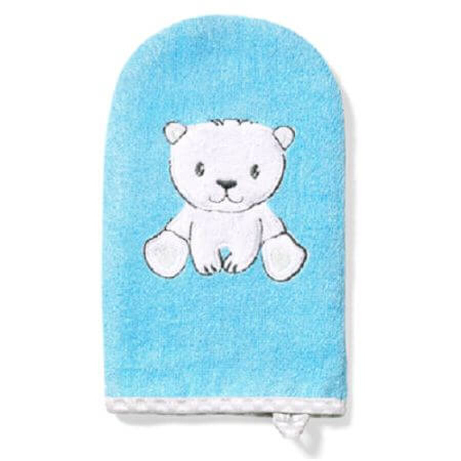 Bambus-Badehandschuh, Blau, Babyono