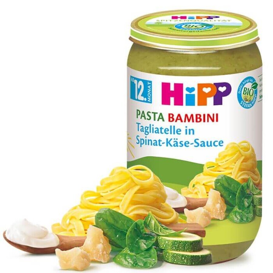 Menu Tagliatelles aux épinards et au fromage, 250 g, Hipp