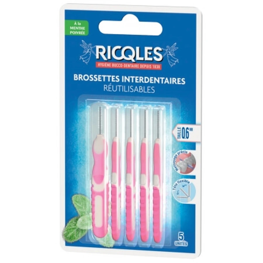 Ricqlès 5 Brossettes Interdentaires Réutilisables