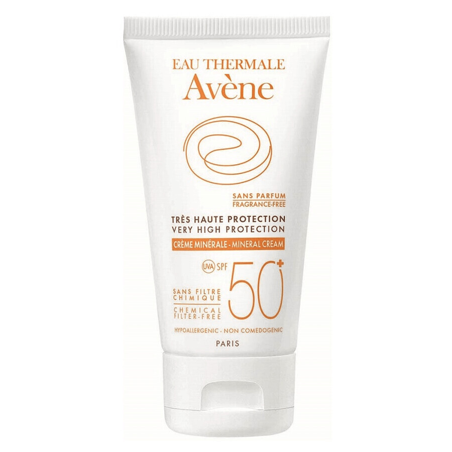 Crema minerala pentru protectie solara SPF 50+, 50 ml, Avene