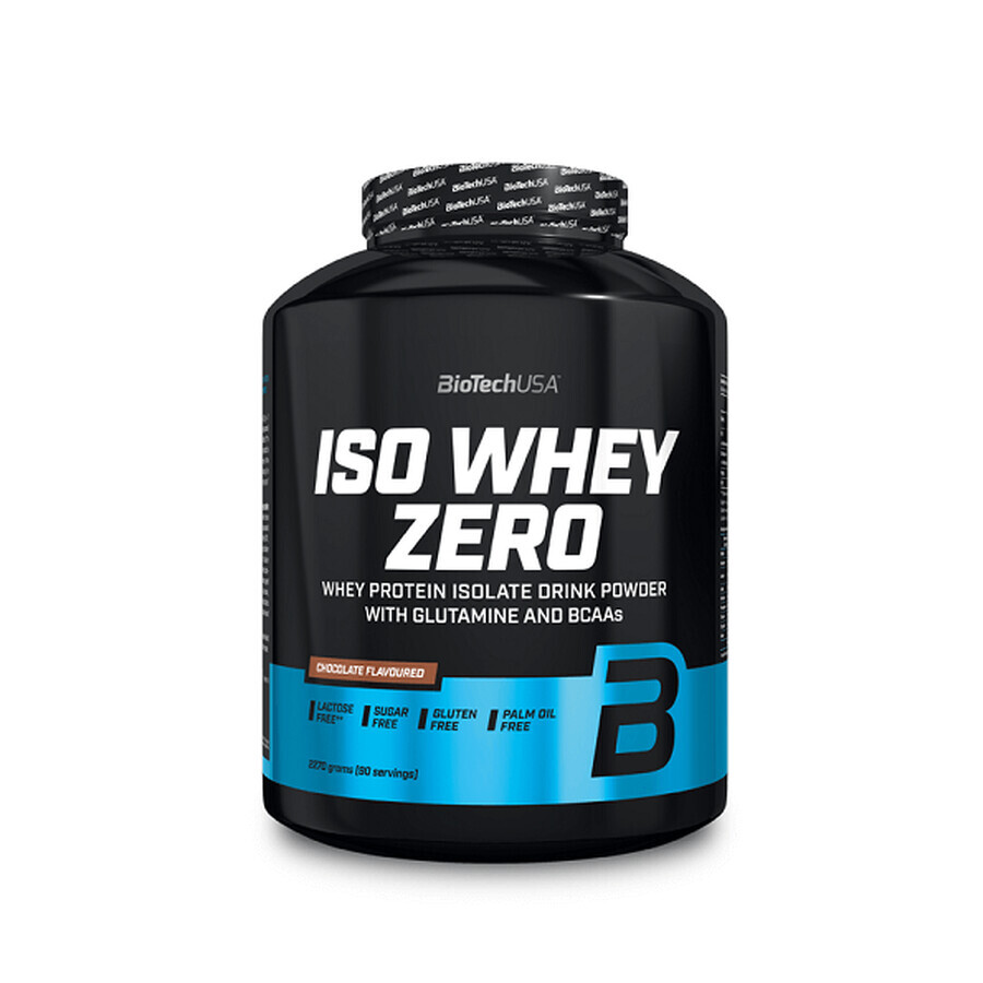 Iso Whey Zero Poudre de protéines aromatisée au chocolat, 2270 g, BioTech USA