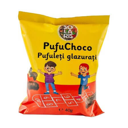 Hojaldre glaseado Pufu choco, 40g, Solaris