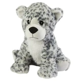Botella de agua caliente «Cozy Plush» de Soframar, con estampado de leopardo blanco