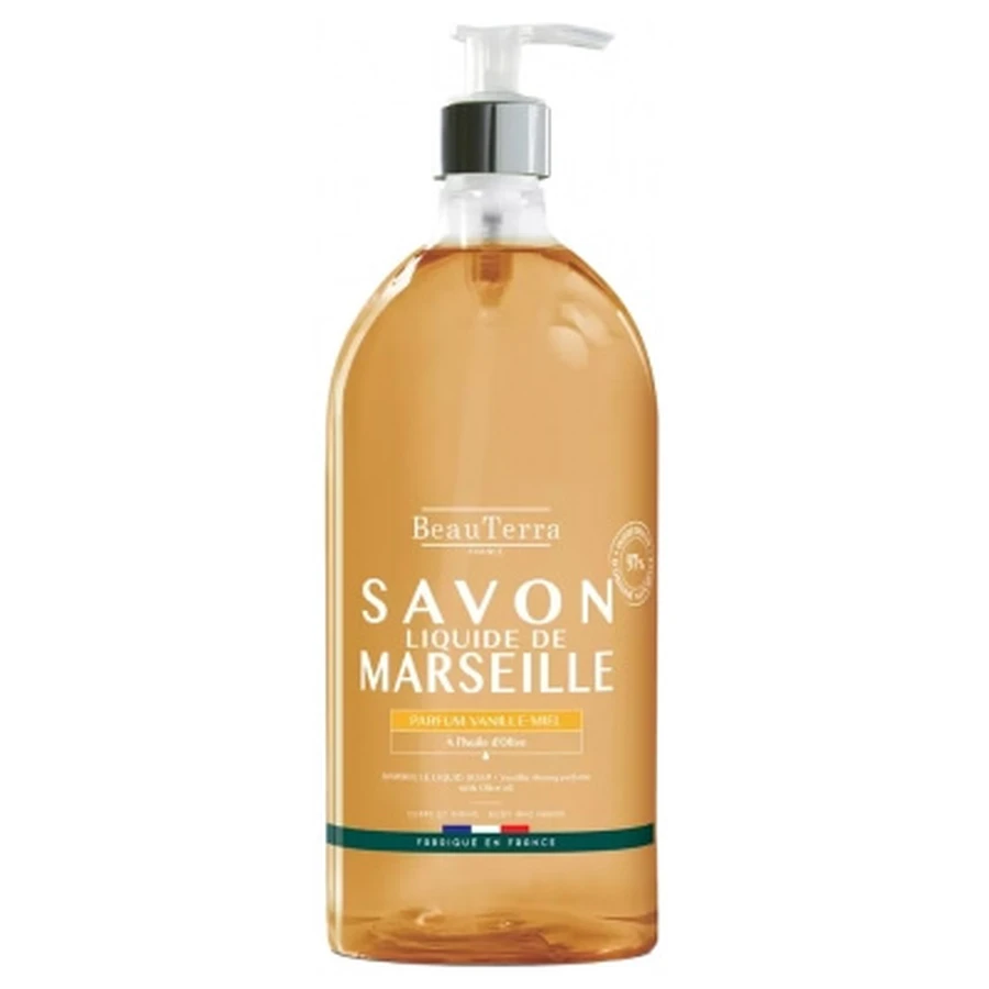 Jabón líquido de Marsella con aroma a vainilla y miel de BeauTerra, 1 L