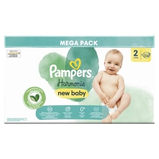 Pampers New Baby Harmonie Mărimea 2, 104 scutece (4-8 kg)