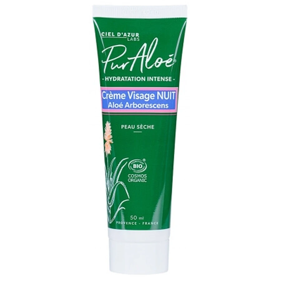 Organiczny krem na noc do twarzy „Pure Aloe Intense Hydration” 50 ml: ceny i cechy
