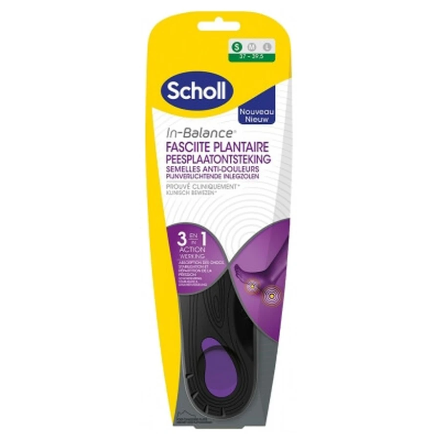 Scholl In-Balance Insoles for Plantar Fasciitis Pain Relief, 1 Pair