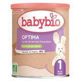 Babybio Optima 1 con leche de granjas francesas, de 0 a 6 meses, ecológico, 400 g