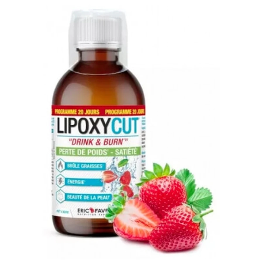 Eric Favre Lipoxycut – Mittel zur Gewichtsreduktion und Appetitzügler, Erdbeere, 500 ml