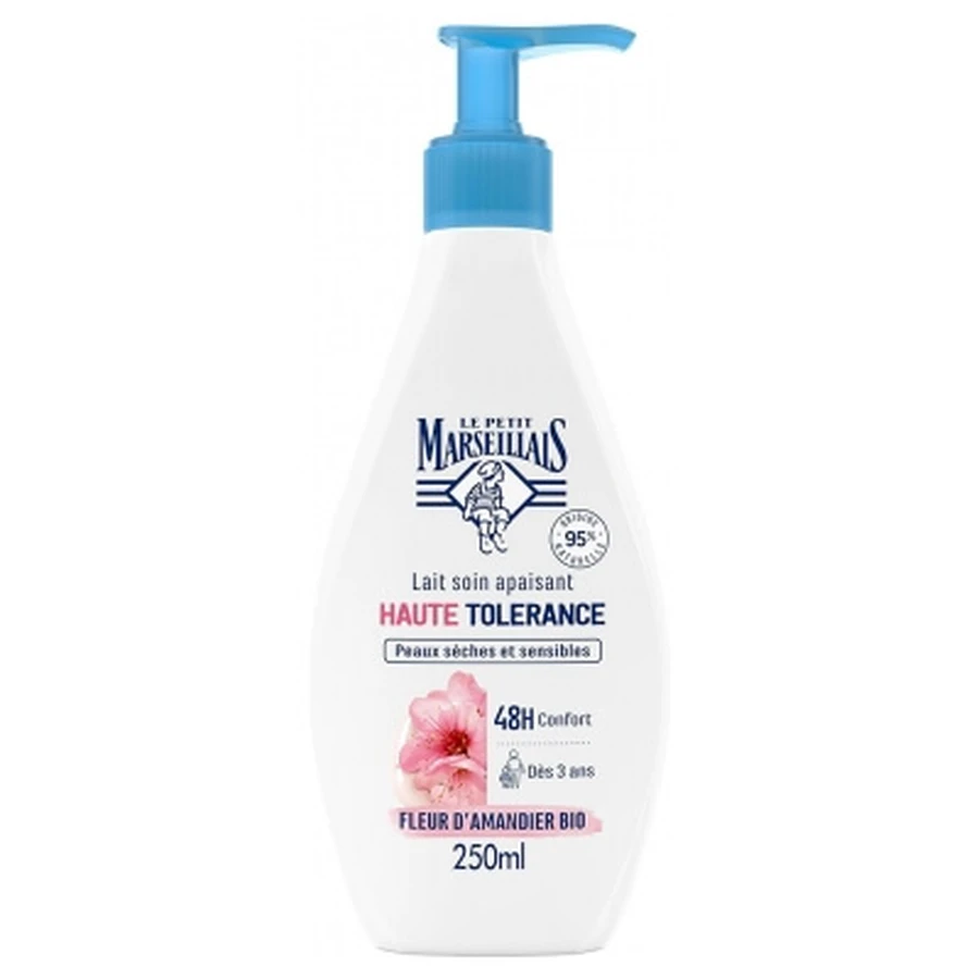 Le Petit Marseillais Lapte de îngrijire calmant, de înaltă toleranță, cu floare de migdal organic, 250 ml