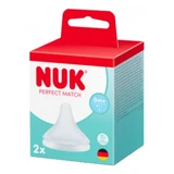 NUK Perfect Match 2 Silicone Pacifiers, S-Hole, Anti-Colic, 0 Months and Up