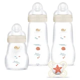 MAM 3 Glass Bottles and 1 Pacifier: My First Set, 0 Months and Up