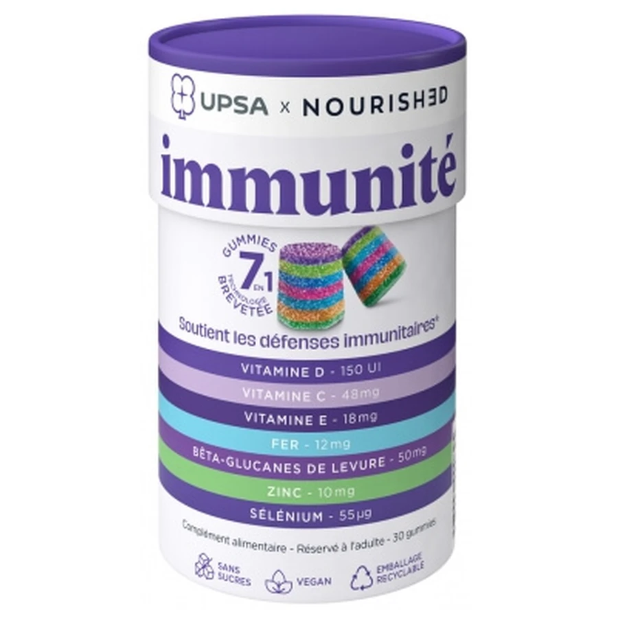 UPSA x Nourished 7-in-1-Gummibärchen für das Immunsystem, 30 Stück