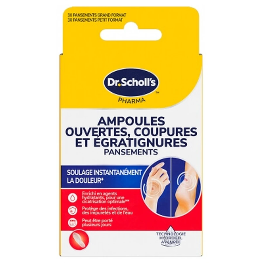 Scholl – Bășici deschise, tăieturi și zgârieturi – 6 plasturi