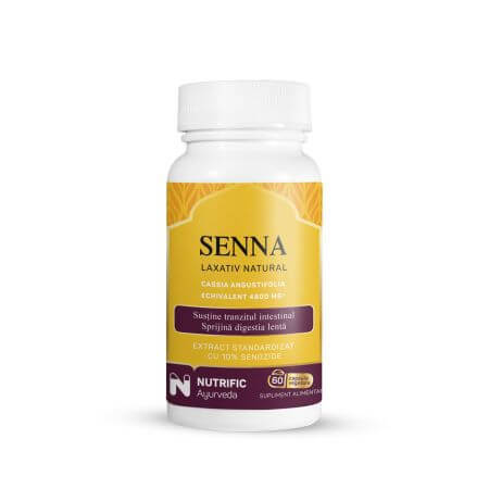 Natuurlijk laxeermiddel Senna, 60 capsules, Nutrific