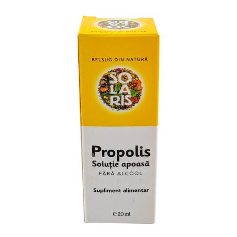 Waterige oplossing van propolis zonder alcohol, 20 ml, Solaris