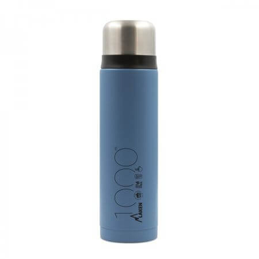 Thermos en acier inoxydable, 1000 ml, bleu, Laken