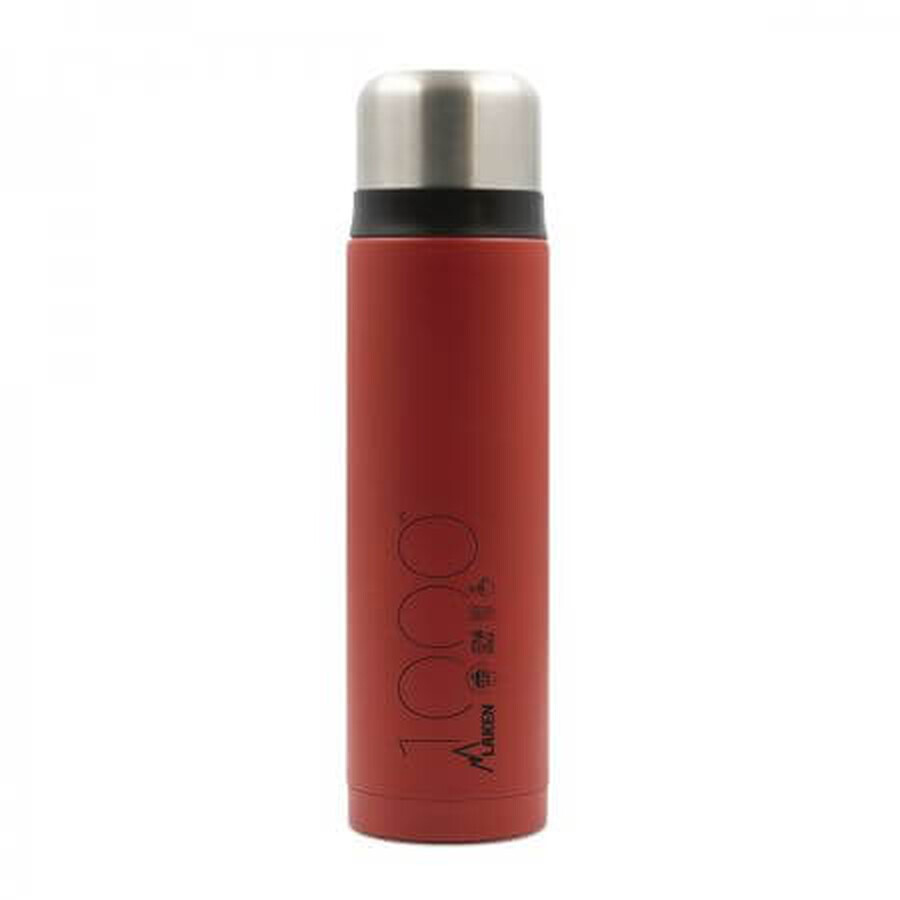 Termos din inox, 1000 ml, Rosu, Laken