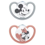 NUK Space Disney Baby 2 Silicone Pacifiers, 6–18 Months