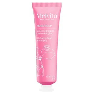 Gel idratante biologico alla polpa di rosa Melvita per mani e unghie, 30 ml