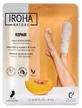 Mascarilla reparadora para pies con melocotón y manteca de karité de Iroha Nature, 2 x 9 ml