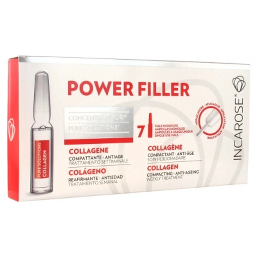 Incarose Pure Solutions Power Filler Colágeno, 7 ampollas