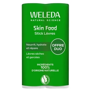 Weleda Skin Food Stick pentru buze, set de 2 x 4,8 g
