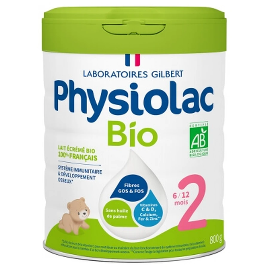 Physiolac Bio 2 6 à 12 Mois 800 g
