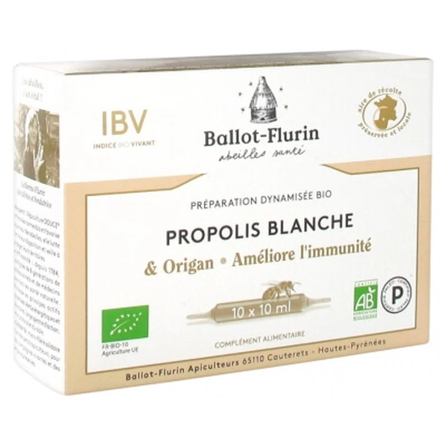 Ballot-Flurin Propolis Blanche Bio 10 Ampoules
