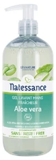 Natessance Gel rinfrescante per le mani all'aloe vera biologico, 500 ml