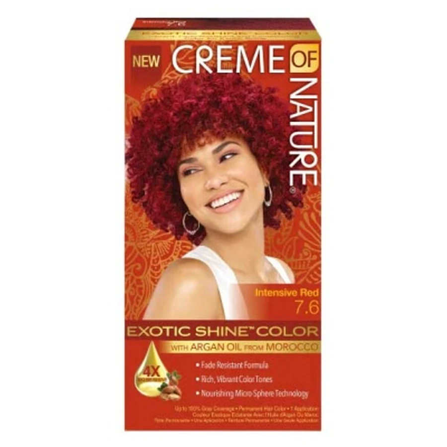 Kit per tintura permanente Creme of Nature n. 7.6 Rosso intenso