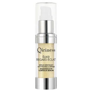Qiriness Elixir pentru ochi strălucitor – Ser revigorant împotriva pungilor și cearcănelor, 15 ml