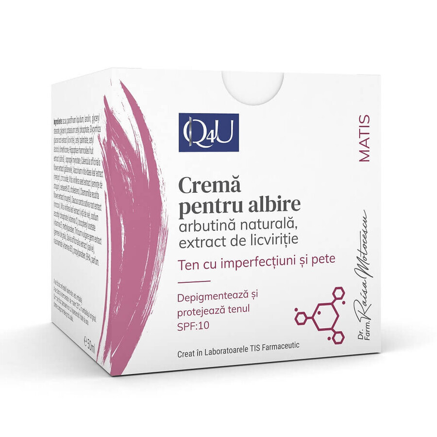 Cremă pentru albire Matis Q4U, 50 ml, Tis Farmaceutic