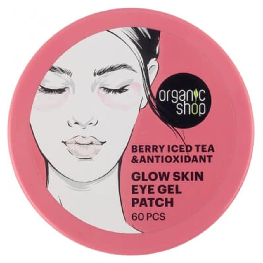 Organic Shop Antioxidant Hydrogel-oogpatches met ijsthee en framboos, 60 patches