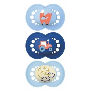 MAM 2 Original Natural Pacifiers + 1 Original Nighttime Pacifier (18 Months and Up)