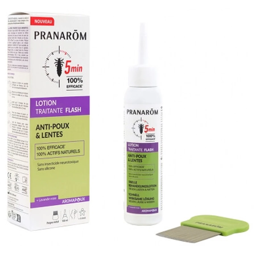 Pranarôm Aromapoux Loțiune de tratament rapid împotriva păduchilor și a ouălor de păduchi 100 ml