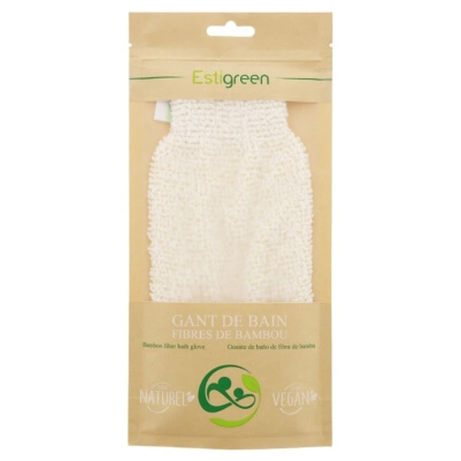 Estigreen Gant de Bain en Fibres de Bambou