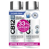 CB12 White 12-Stunden-Mundwasser, 2er-Pack (je 250 ml)